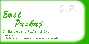 emil paskuj business card